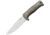 Lionsteel T5 Fixed Blade Knife, 10in Overall, 5 satin finish Niolox tool steel blade, Green canvas micarta handle, T5 CVG