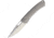 Lionsteel TiSpine Framelock Gray Matte Folding Knife, 3.25in Satin M390 SS Blade, Gray Sculpted Titanium Handle, Thumb Pull, Pocket Clip, Packaged In A Plexiglass Tube, Matte Finish Handle, TS1 GM