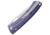 Lionsteel TiSpine Framelock Matte Folding Knife, 3.25in Satin Bohler M390 SS Blade, Purple Matte Finish Titanium Handle, Thumb Pull, Pocket Clip, Packaged In A Plexiglass Tube, TS1 VM