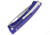 Lionsteel TiSpine Framelock Shiny Folding Knife, 3.25in Satin Bohler M390 SS Blade, Purple Polished Titanium Handle, Thumb Pull, Pocket Clip, Packaged In A Plexiglass Tube, TS1 VS