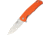 Lionsteel TRE G-10 Framelock Orange Folding Knife,2.88in,Bohler M390 Steel,Drop Point,Stonewash,Orange,G10 Handle LSTTREGOR
