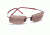 Maui Jim Little Beach Sunglasses w/ Burgundy Frame and Maui Rose Lenses - R515-07, Quarter View