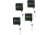 Lockdown Tether, 4 Pack, Black, 1206826
