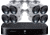 Lorex 4K Ultra HD 16-Channel Security System with 2 TB DVR and Eight 4K Ultra HD Bullet Security Cameras w/Color Night Vision, Active Deterrence, and Smart Home Voice Control, DK162-88DAE
