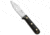 LT Wright Knives Genesis Scandi Bush Fixed Blade Knife, 4.25in, A2, Spear Point Blade, Micarta, Black Handle, Micarta, Black/Steel, 9.00 inch, BHQ-92313