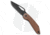 Luft Concepts Avant Folding Knife, 3.25in, Bohler M390 Stainless Steel, Drop Point Blade, Micarta, Brown Handle, Brown/Black, 7.75 inch, BHQ-147315