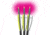 Lumenok Crossbow Bolt Pink Moon 20 in, Black, Pack of 3, BECC3P