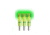 Lumenok Lighted Crossbow Nock Full Metal Jacket Flat Bolt Ends, 3-Pack, Green FMJF3G