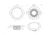 Lumitec Mirage 380 Lumens LED Flush Mount Down Dimming Light, Glass Finish, White Bezel, White/Red, 113122