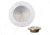 Lunasea Lighting Zero Emi Recessed 3.5in 575 Lumen LED Blue w/White Stainless Steel Bezel Light, 12VDC, Warm White, LLB-46WB-0A-WH