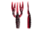 Lunkerhunt Finesse Craw Creature Bait, 8 Pack, 3in, Crimson Craw, 8-FC07