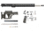 Luth-AR 20 in Bull Rifle kit minus Lower Receiver w/fixed stock, M-Lok, Black, Rifle, RKB-20-1M