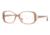 Luxottica LU4337B Progressive Prescription Eyeglasses C513-5216 - Transparent Brown Frame