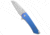 Machinewise MachineWise Mojave Flipper Knife Midnight Fade Mosaic Ti 3.50" SW S90V, Blue/Purple, CPM S90V, adult, BHQ-235889