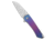 Machinewise MachineWise Mojave Flipper Knife Midnight Fade Stars Ti 3.50" SW S90V, Blue/Purple, CPM S90V, adult, BHQ-235894