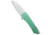 Machinewise MachineWise Mojave Flipper Knife Sea Foam Green Grenade Ti 3.50" SW S90V, Teal, CPM S90V, adult, BHQ-235928