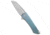 Machinewise Mojave Flipper Folding Knife, 3.50in, S90V, Wharncliffe Blade, Titanium, Blue Handle, w/ Navy Fade Ti, Blue/Gray, 8.375 inch, BHQ-223235