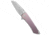 Machinewise Mojave Flipper Folding Knife, 3.50in, S90V, Wharncliffe Blade, Titanium, Pink Handle, Pink/Gray, 8.375 inch, BHQ-223237