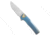 Machinewise MachineWise Sonora Button Lock Knife Ice Blue Fade Smooth Ti 3.4" SW S90V, Blue, CPM S90V, adult, BHQ-233362