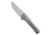 Machinewise Sonora Integral Folding Knife, 3.40in, CPM 20CV, Drop Point Blade, Titanium, Blue/Gray Handle, Fine Step Texture Ti, Blue/Gray/Gray, 7.80 inch, BHQ-209060