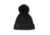 Mackage Doris Classic Knit Hat w/ Fox Fur Pompom - Womens, Black/Black, One Size, Doris-R-Black/Black