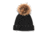 Mackage Doris Classic Knit Hat w/ Fox Fur Pompom - Womens, Black, One Size, Doris-R-Black