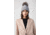 Mackage Doris Classic Knit Hat w/ Fox Fur Pompom - Womens, Grey, One Size, Doris-R-Grey