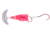 Macks Lure Cha Cha Sockeye Squidder rig, 2 2/0 Hooks, 1.5in, Trans Silver Tiger Smile Blade/Hot Pink Skirt/Glow Beads, 60014