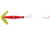 Macks Lure Double Whammy Pro Spinner Rig, 2 Number 4 Hooks, 72in Leader, Chartreuse Red Tiger Smile Blade/Flo Ruby Bead, 17805