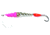Macks Lure Kokanee Killer Number 8 Single Hook, 48in Leader, Glow White Blade/Hot Pink/Chrome Bead/Hot Cerise Glo Hook, 16308
