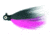 Macks Lure Rock Dancer Bucktail Jig, 1/2 oz, 2/0 Hook Black Head/Black/Cerise Body, 18227