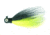 Macks Lure Rock Dancer Bucktail Jig, 1/2 oz, 2/0 Hook Black Head/Black/Chartreuse Body, 18226