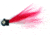 Macks Lure Rock Dancer Bucktail Jig, 3/8 oz, 2/0 Hook Black Head/Red/White Body, 18186