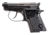 Beretta 20 Pistol, .25 Auto, 2.36 in barrel, aluminum alloy frame, black checkered plastic grip, blowback operated semi-auto, double-action, frame mounted thumb safety, fixed blade and notch, 8 round magazine, BT-20-FRRMPG