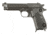 Beretta Helwan Pistol, 9mm Luger, 4.5 in barrel, blued finish steel frame, black plastic grip, recoil operated semi-automatic, single-action, crossbolt safety, blade front, V-notch rear, 8 round magazine, BT-HELWAN-FRRMPG