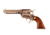 Beretta Stampede-Nickel Revolver, .45 Colt, 4.75 in barrel, brushed nickel frame, smooth walnut grip, revolving chamber, single-action, automatic hammer block, fixed, 6 round magazine, BT-STPD-NKL-4-FRRMPG