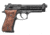 Beretta 92G-Brigadier-Volunteer Pistol, 9mm Luger, 4.9 in barrel, matte black finish steel frame, checkered walnut grip, recoil operated semi-automatic, double-action, red dot front, U-notch rear, 15 round magazine, BT92GBGDRVOLUNTEER-FRRMPG