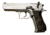 Magnum Research Baby-Eagle Pistol, .40 S&amp;W, 4.52 in barrel, brushed chrome steel frame, black plastic grip, recoil operated semi-automatic, double-action, slide mounted decock/safety lever, fixed combat, 13 round magazine, MR-BB-EGL-FRRMPG