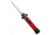 Mago 9&quot; Italian Stiletto OTF Automatic Knife Red Bayonet w/Clip 3.75&quot; Satin, Red, Stainless Steel, adult, BHQ-184992