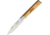 MAM Linerlock Drop Point Olive Folding Knife, 3in Satin SS Drop Point, Olive Wood Handle, SS Bolster, 2036OLIVESILVERRING-BOX