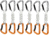 Mammut Sender Keylock 12 cm 6-Pack Quickdraws, Light Grey/Gold, 12 cm, 2040-02491-33272-74