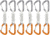 Mammut Sender Wire 12 cm 6-Pack Quickdraws, Light Grey/Gold, 12 cm, 2040-02801-19272-74