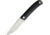 Manly Patriot Fixed Blade D2 Knife, 8.25in Overall, 3.75in Satin D2 Tool Steel Blade, Black G10 Handle, Black Kydex Sheath, PATRIOT D2 BLACK