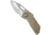 Mantis Mantis Wile E Coyote Liner Lock Knife 2.375" Serr MT-9d, Tan, CPM 440V, adult, BHQ-11862