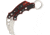 Mantis Vuja De Karambit Red Folding Knife, 2in M-Vx SS Hawkbill Blade With Dual Thumb Studs, Balisong Style Black/Red G-10 Handles, MK4R