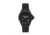 Marathon Cross Hatch 2-Piece Strap, Italian Leather, IP Black Buckle, 20mm, Moss Green, Standard, WS-LT-MGBK-20-ST