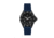 Marathon Cross Hatch 2-Piece Strap, Italian Leather, IP Black Buckle, 20mm, Royal Blue, Standard, WS-LT-RBBK-20-ST