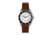 Marathon Cross Hatch 2-Piece Strap, Italian Leather, Parkerized Buckle, 20mm, Cognac, Standard, WS-LT-CGPS-20-ST