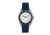 Marathon Cross Hatch 2-Piece Strap, Italian Leather, Parkerized Buckle, 20mm, Royal Blue, Extra Long, WS-LT-RBPS-20-XL
