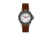 Marathon Cross Hatch 2-Piece Strap, Italian Leather, Steel Buckle, 20mm, Cognac, Standard, WS-LT-CGSS-20-ST